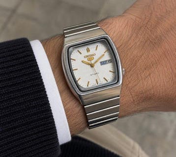 Seiko - Seiko 5 Automatic – TV Case – Cream Textured Dial -