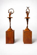 sculptuur, Exclusieve set van 2 ballerina sculpturen –