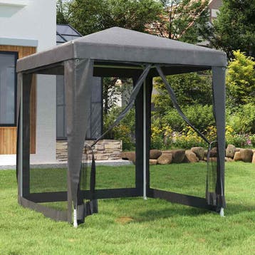 vidaXL Partytent met 4 mesh zijwanden 2x2 m HDPE, Verzenden