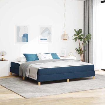 vidaXL Boxspring bed met matras Blauw 180 x 200 cm Stof, Verzenden, Nieuw