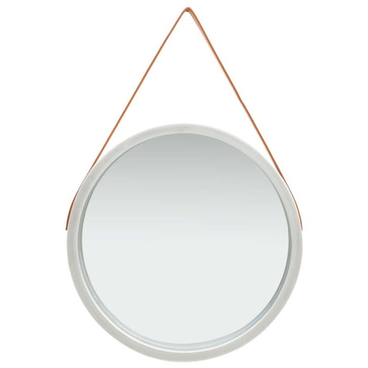vidaXL Wandspiegel met band 60 cm zilverkleurig, Maison & Meubles, Accessoires pour la Maison | Miroirs, Envoi
