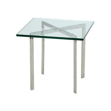 Bijzettafel Barcelona Pavillion 50cm transparant, Huis en Inrichting, Tafels | Bijzettafels, Verzenden, Nieuw