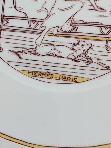 Hermès - Assiette - Premier Matin de lAn 2000 - Porcelaine