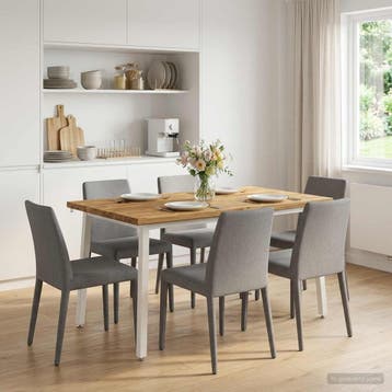vidaXL 140 x 70 x 75 cm Massief Acacia Hout Wit Rechthoekig, Verzenden