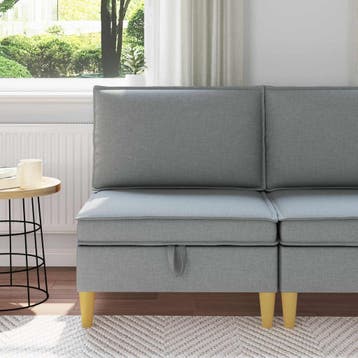 vidaXL Sofa met opslag Stof, Huis en Inrichting, Verzenden, Nieuw