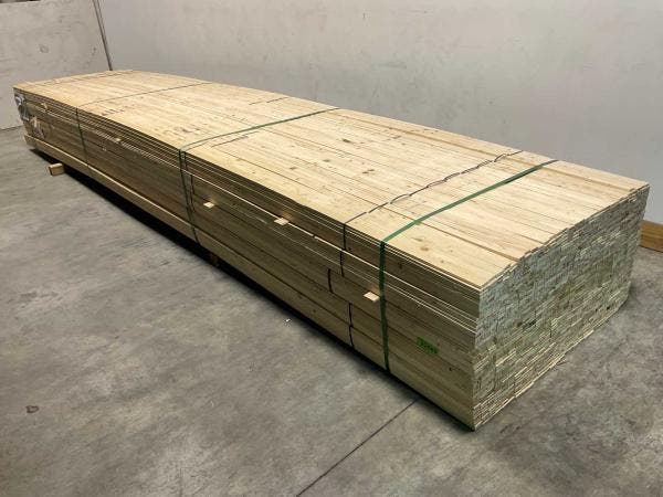 Veiling - 250x Vuren panlat geschaafd 480x3,8x1,1cm, Bricolage & Construction, Bois & Planches