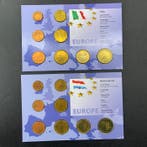 Europe. Series 1 Cent - 2 Euro 1999/2002 (8 series) (Sans, Postzegels en Munten