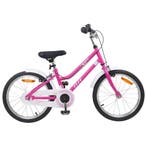 vidaXL Kinderfiets 18 Inch voor 5-7 jaar oud Roze Wit, Fietsen en Brommers, Verzenden, Nieuw
