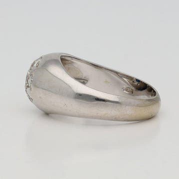 Ring - 18 karaat Witgoud Saffier - Diamant, Nieuw