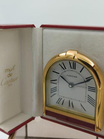 Tafelklok - Cartier - Verguld - 1980-1990 - Tafelklok