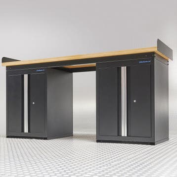 Datona Werkbank PRO bamboe - 2 opbergkasten - 200 cm -, Ophalen of Verzenden, Nieuw
