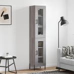 vidaXL Hoge kast 34,5x34x180 cm bewerkt hout grijs sonoma, Verzenden, Nieuw