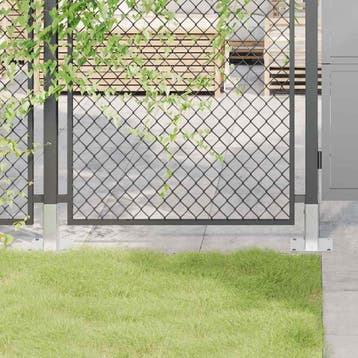 vidaXL Spokkels vierkant 4 st gegalvaniseerd staal, Verzenden