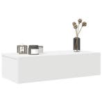 vidaXL Wandschap met lades 60x26,5x15 cm bewerkt hout wit, Verzenden, Nieuw
