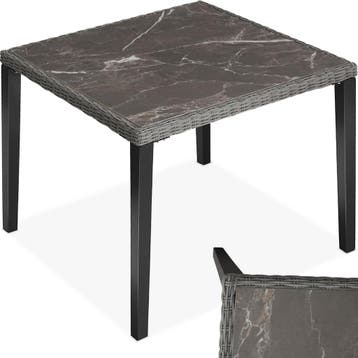 Wicker tafel Tarent 93,5x93,5x75cm - grijs, Verzenden, Nieuw