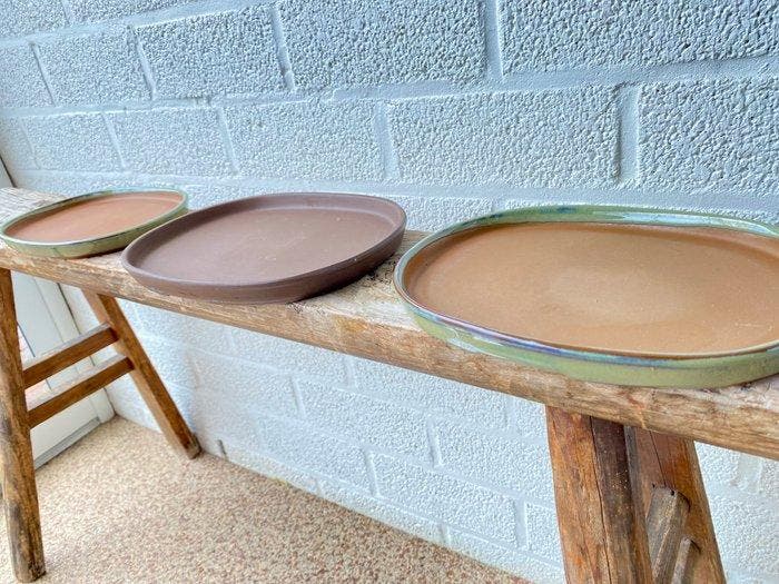 Bonsai en Suiseki schalen 3 stuks - Hoogte (boom): 0 cm -, Antiek en Kunst, Curiosa en Brocante