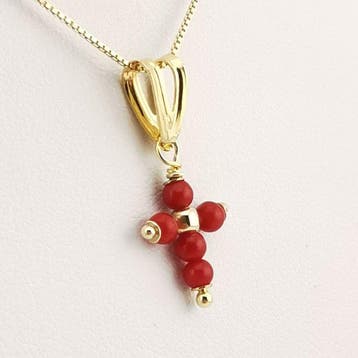 Koraal - Zilver - Ketting met hanger - handgemaakt, Verzamelen