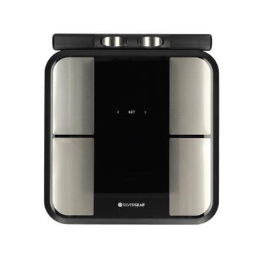 Pèse-personne connecté Silvergear - 30 x 32,8 x 3,65 cm, Sport en Fitness, Verzenden