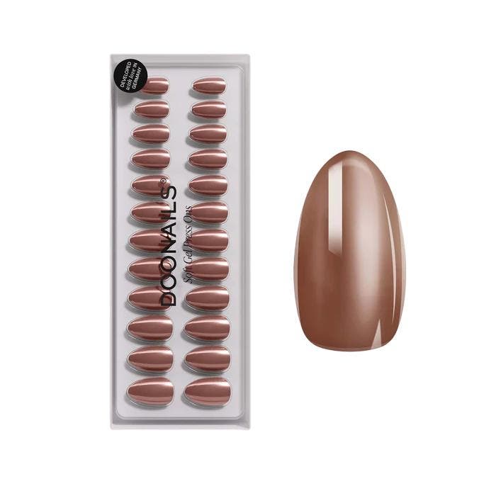 Doonails - Soft Gel Press Ons - Glazed Chocolate Short Almon, Verzamelen, Overige Verzamelen, Verzenden