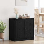 vidaXL Dressoir Zwart Eiken 70 x 35,5 x 67,5 cm Bewerkt hout, Huis en Inrichting, Verzenden, Nieuw