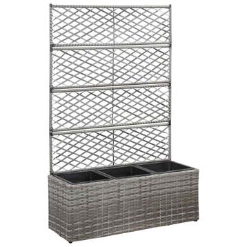 vidaXL Latwerkplantenbak verhoogd met potten 83x30x130 cm, Tuin en Terras, Verzenden, Nieuw