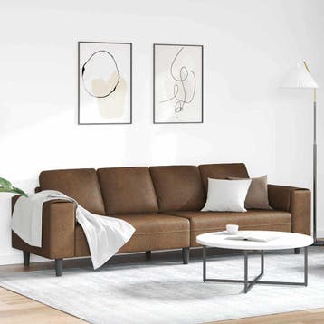 vidaXL Woonkamerbank / zetel Bruin 250 x 77 x 76 cm, Verzenden
