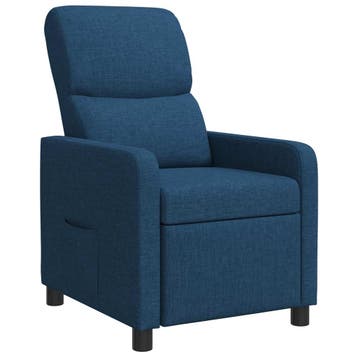 vidaXL Recliner Blauw Stof, Verzenden