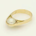 Ring - 14 karaat Geel goud - Parel, Nieuw