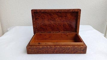 Coffret de bureau en Loupe de Thuya - Art déco revisité -, Antiquités & Art