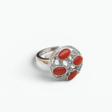 Koraal - Argento 925 - Ring - Italiaans handwerk