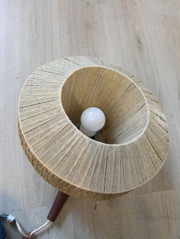 Lamp - touw, teakhout, plastic