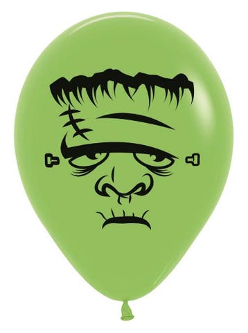Ballonnen Frankenstein Lime Green 30cm 12st, Verzenden, Nieuw