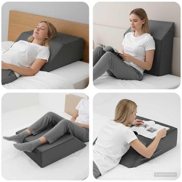vidaXL Been Kussen 63 x 52 x 19 cm Stevig PU Schuim Grijs, Verzenden, Nieuw