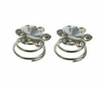 Haarspeld Curlies 1cm - Bloem Strass Steentjes - Wit Zilver, Handtassen en Accessoires, Nieuw