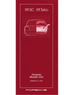 1980 PORSCHE 911 SC | TURBO PRIJSLIJST DUITS