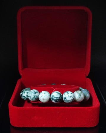Prachtige mosagaatarmband in geschenkdoos – Gratis