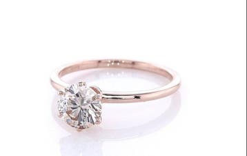 Ring - 14 karaat Roségoud - 1.04ct. tw. Diamant (Natuurlijk, Nieuw