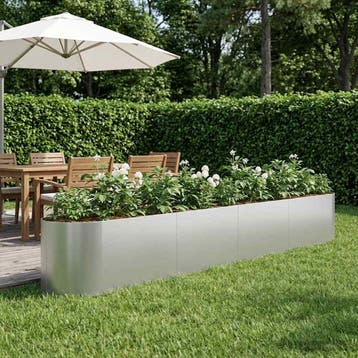 vidaXL Verhoogde Tuinbak Gegalvaniseerd staal 380 x 40 x 40, Tuin en Terras, Verzenden, Nieuw