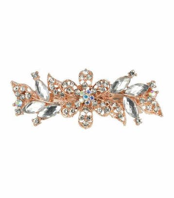 Haarspeld Patentspeld 9cm - Bloemvorm – Facet & Strass, Handtassen en Accessoires, Nieuw