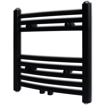 vidaXL Radiator / handdoekenrek gebogen 480x480 mm zwart, Verzenden, Nieuw