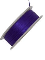 Satijnlint dubbelsatijn antennelint 410 purplepaars 6 mm rol, Nieuw