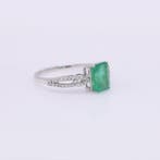 Zonder minimumprijs - Ring Platina - 1.59ct. tw. Smaragd -, Nieuw