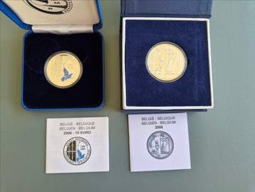 België. 10 Euro 2008 Maeterlinck + Olympic Team (2