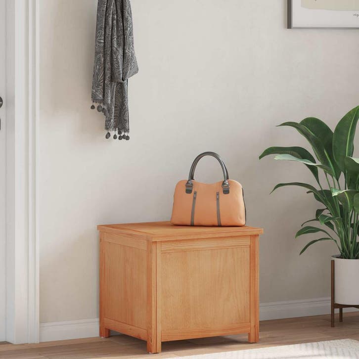 vidaXL Opbergbox 50 x 45 x 45 cm Gegelaagd hout met, Huis en Inrichting, Kasten | Overige, Nieuw, Verzenden