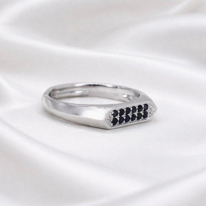 Sans prix de réserve - Bague Plaqué or Saphir - Diamant -, Bijoux, Sacs & Beauté, Bagues