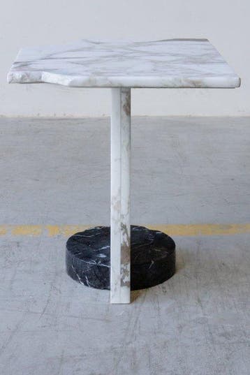 Stone Stackers - Bijzettafel - Marquina, Calacatta marmer -