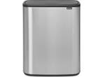 Brabantia Bo Touch Bin - Prullenbak - 60 liter - Matt Steel, Verzenden