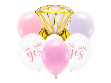 Ballonnen Set She Said Yes 6st, Verzenden, Nieuw
