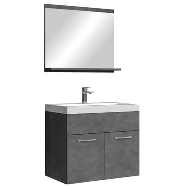Badkamermeubel Montreal Set 02 60 x 35 cm Donker Grijs, Verzenden, Nieuw