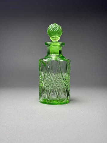 Verreries de Scailmont - Parfumfles - Uraniumglas - Art Deco